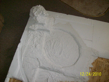 Mountains from plaster paris