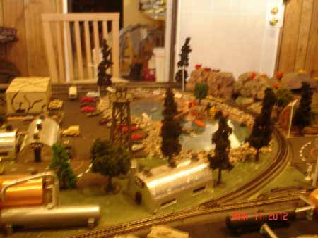 model railroad army base