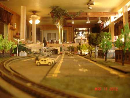 model railroad military base