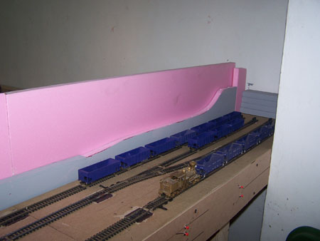 model train foam backdrop