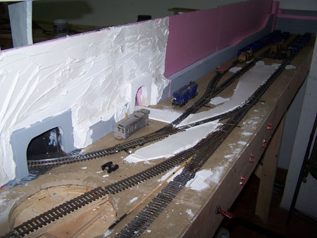 model railroad tunnel plaster