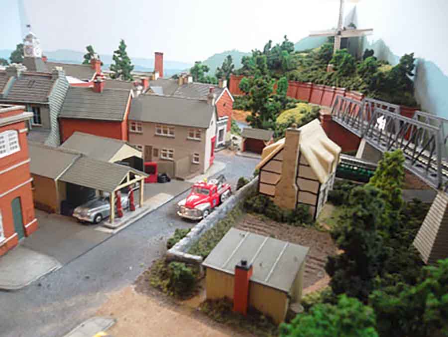 model railway layout street