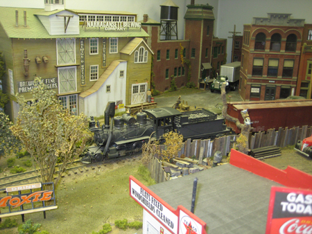 Weathering wood models O scale town