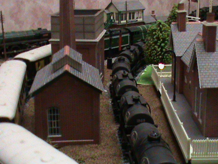 model railway freight train
