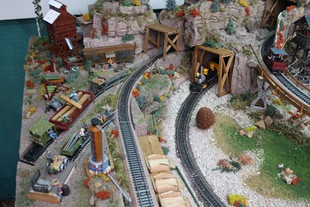 model train mining tunnels