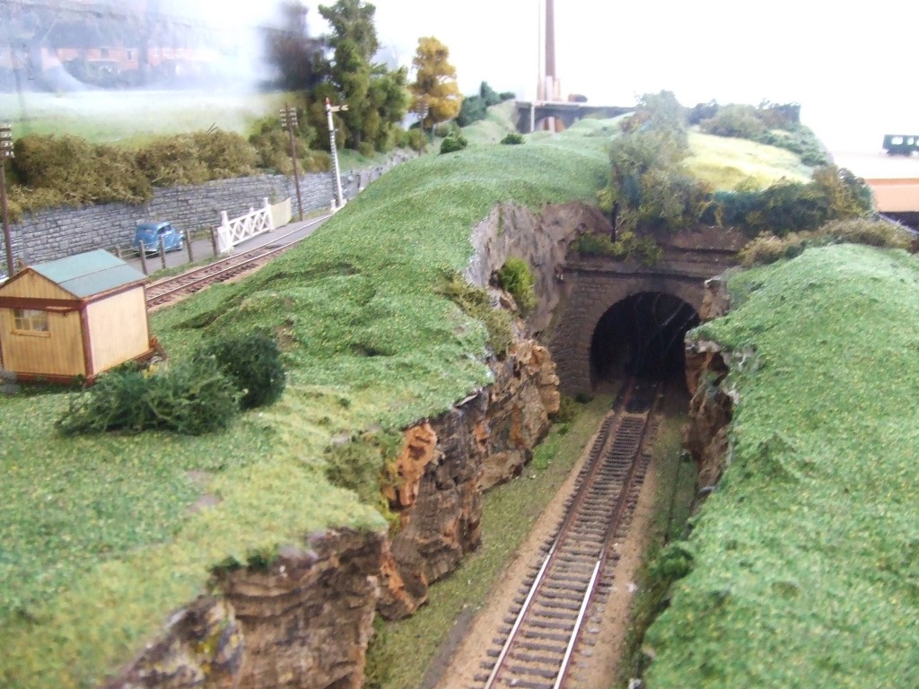 model railway with scenery