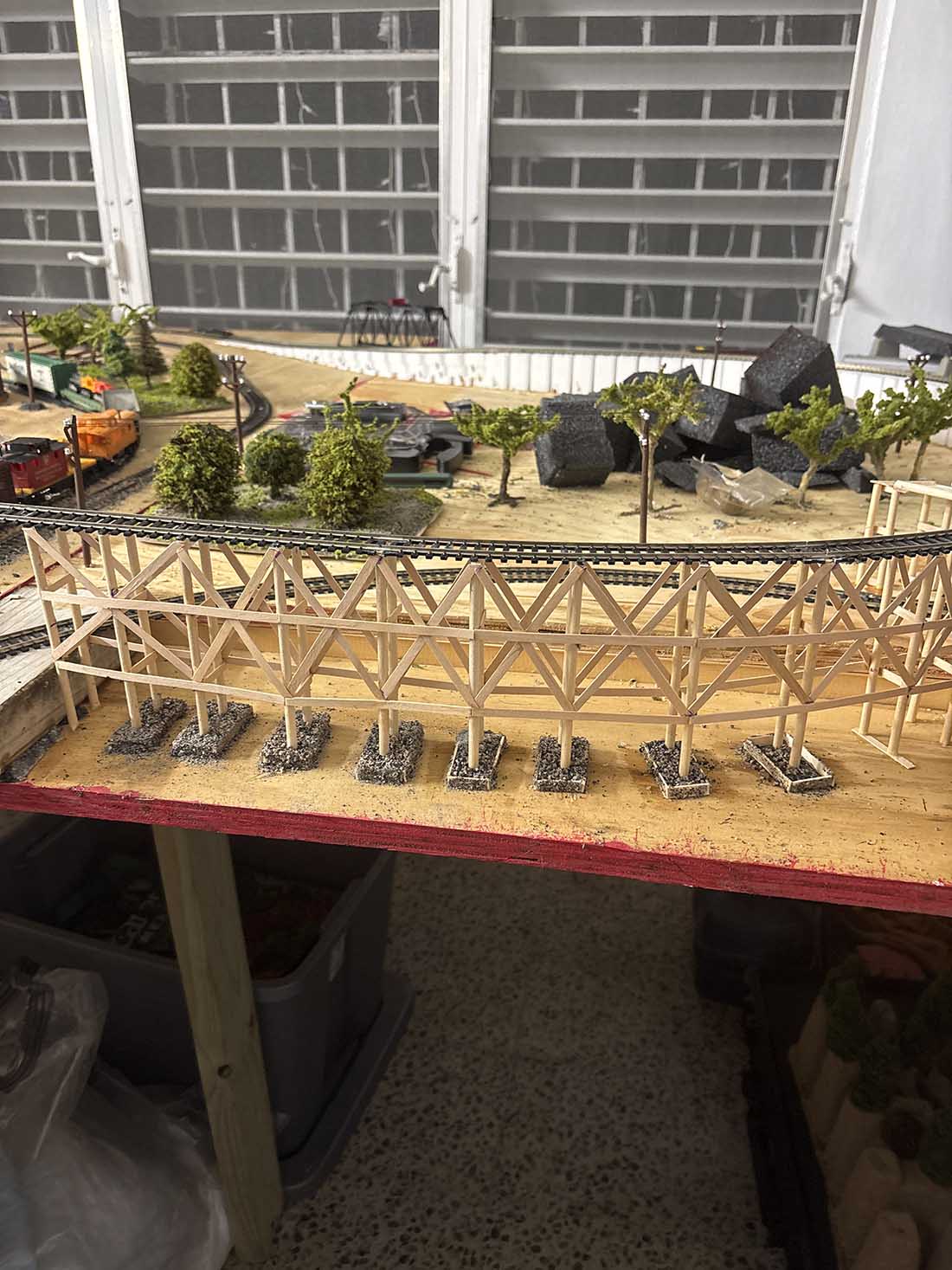 model railroad trestle bridge