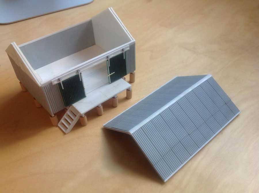 model train building