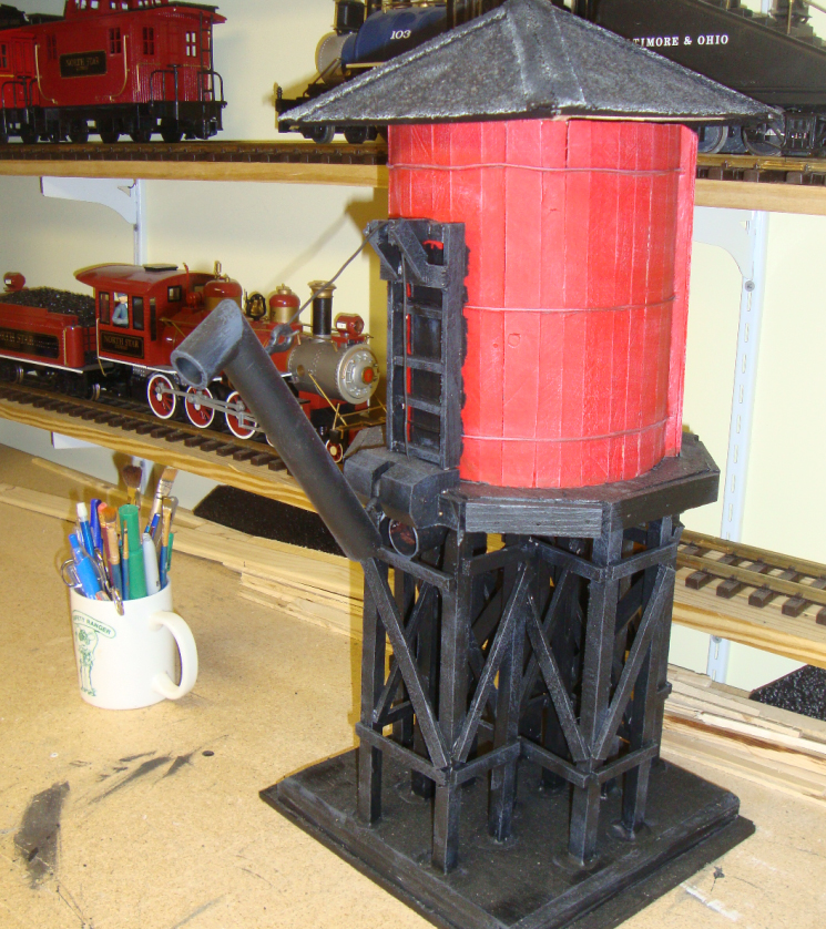 g scale railroad layout watertower
