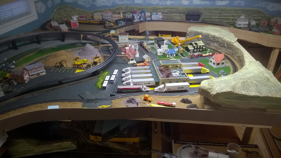 model railroad truck park