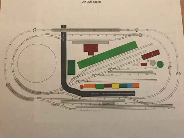 4x8 HO train layout track plan