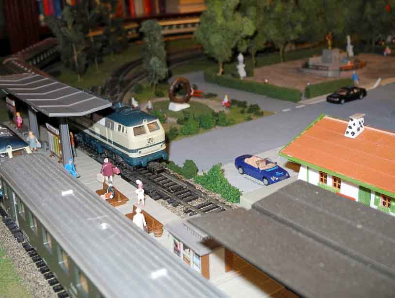 German model railway platform