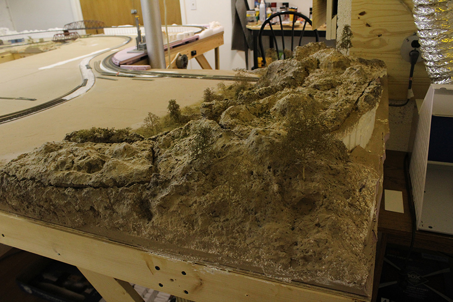 N scale rock formation