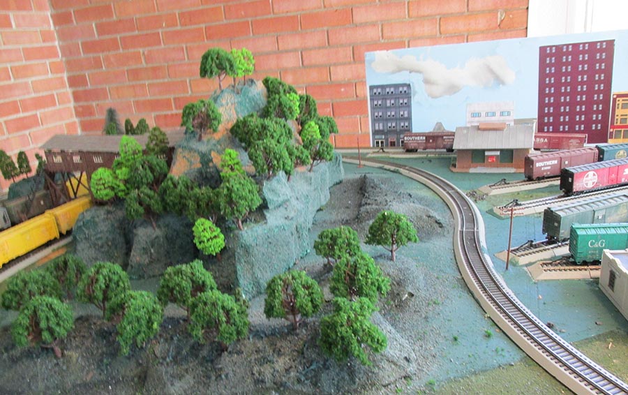 model railroad HO double crossover