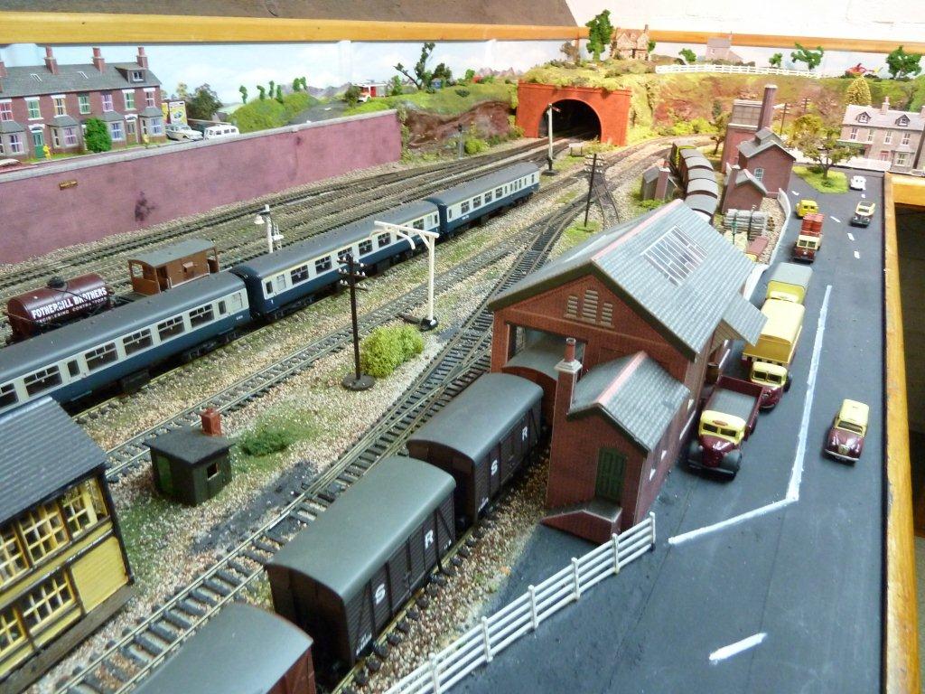 model train engine shed