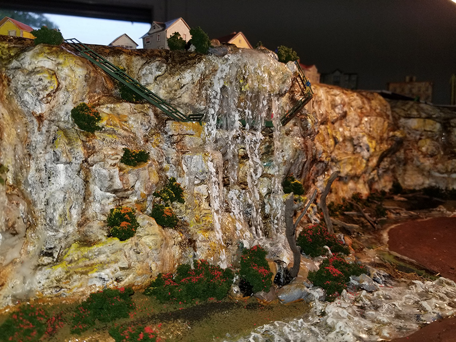 n scale cliff waterfall