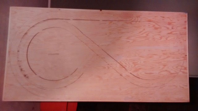 N scale 2x4 track plan model train base board