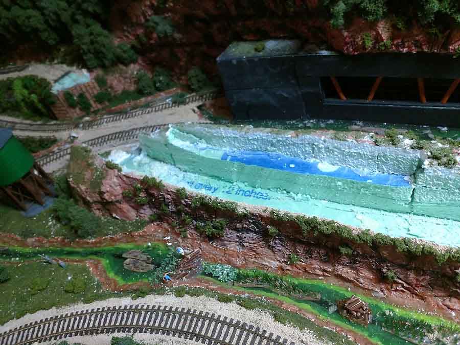 model train incline landscaping