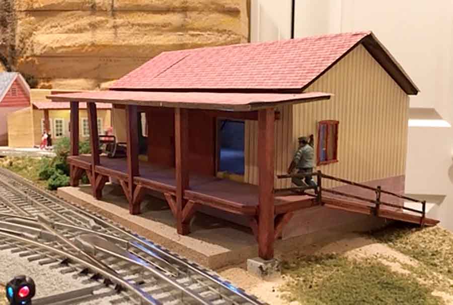 model railroad loading bay