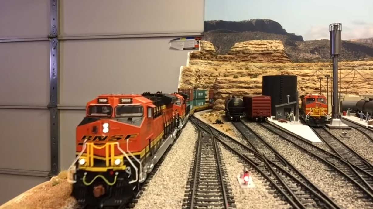 HO scale cab ride on layout