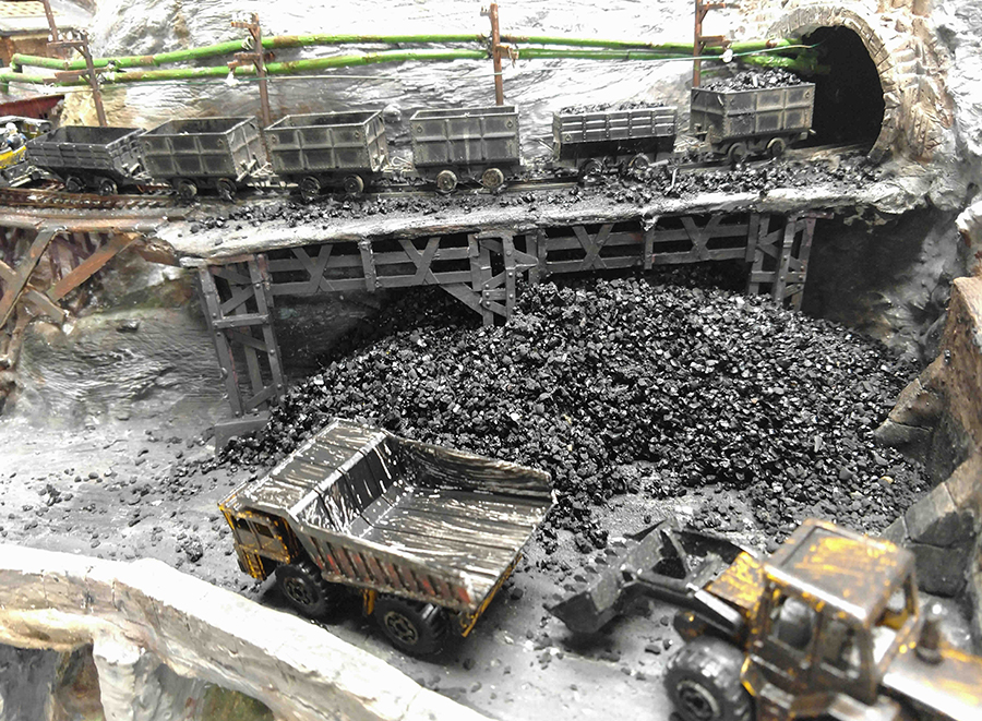 model train coal mine