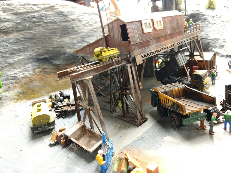 model railroad mine