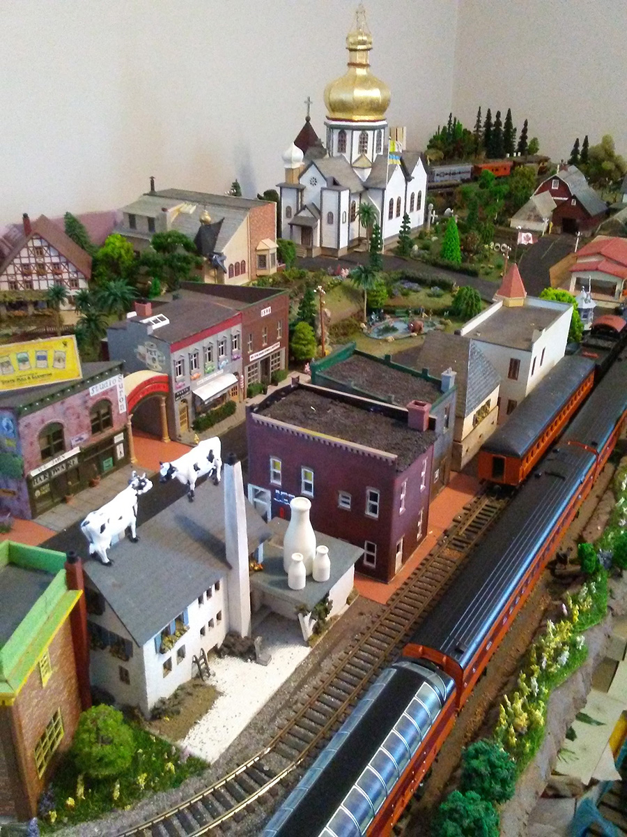 HO model train layout