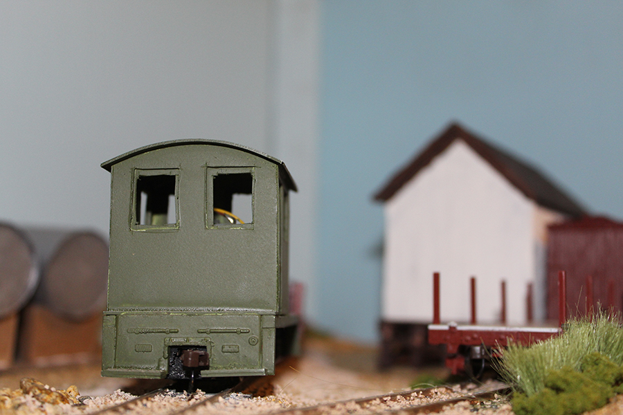 model railroad hut