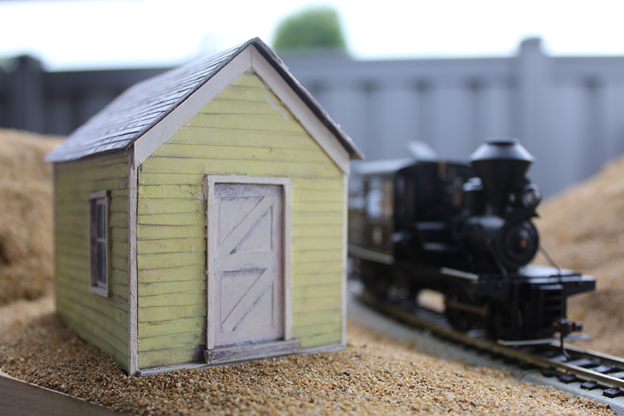 model railroad hut