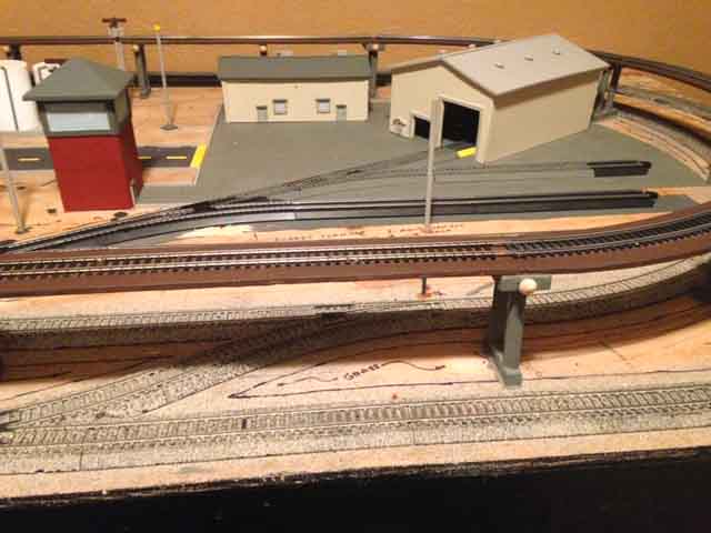 elevated model train track