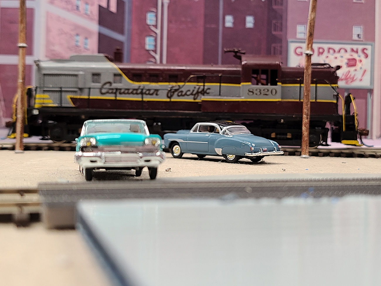 model railroad scene