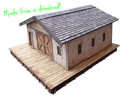 model train printable building