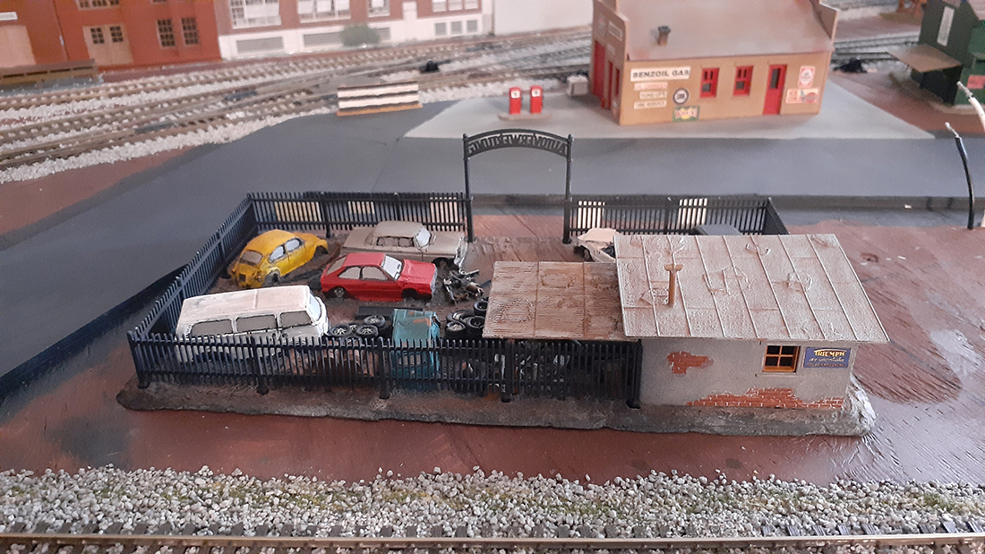 model train scrap yard