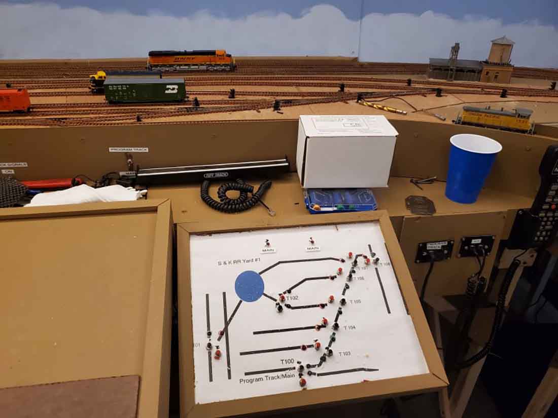 model train layout control panel