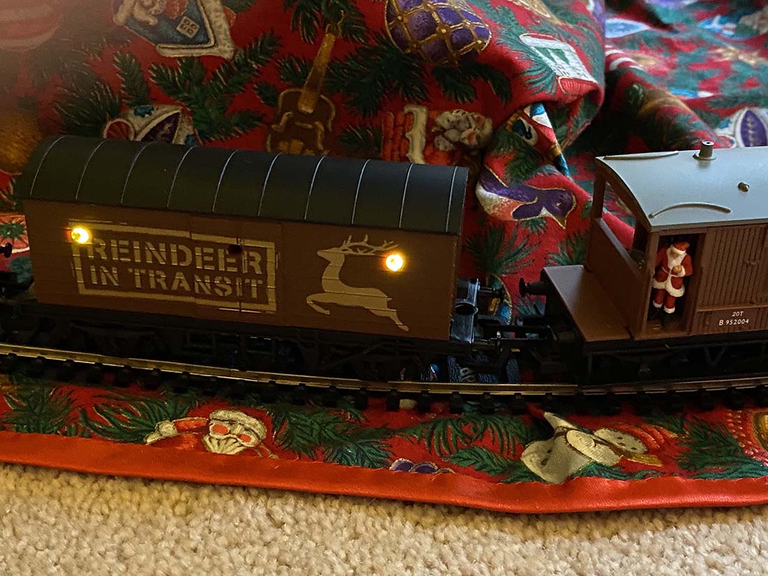 Christmas train layout