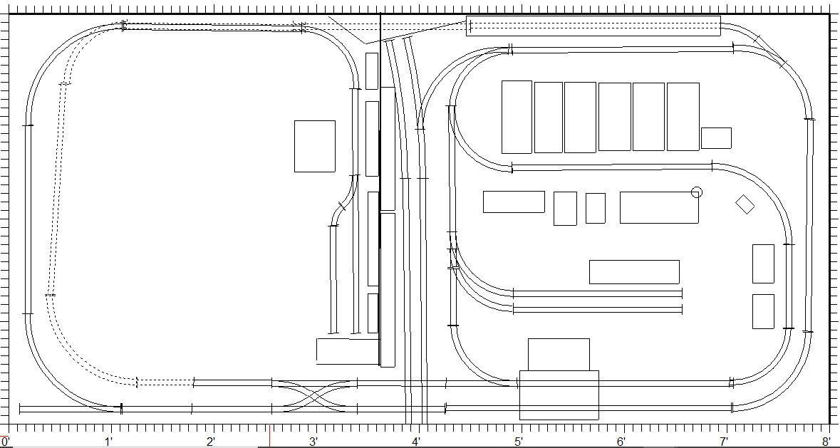 XtrkCad track layouts