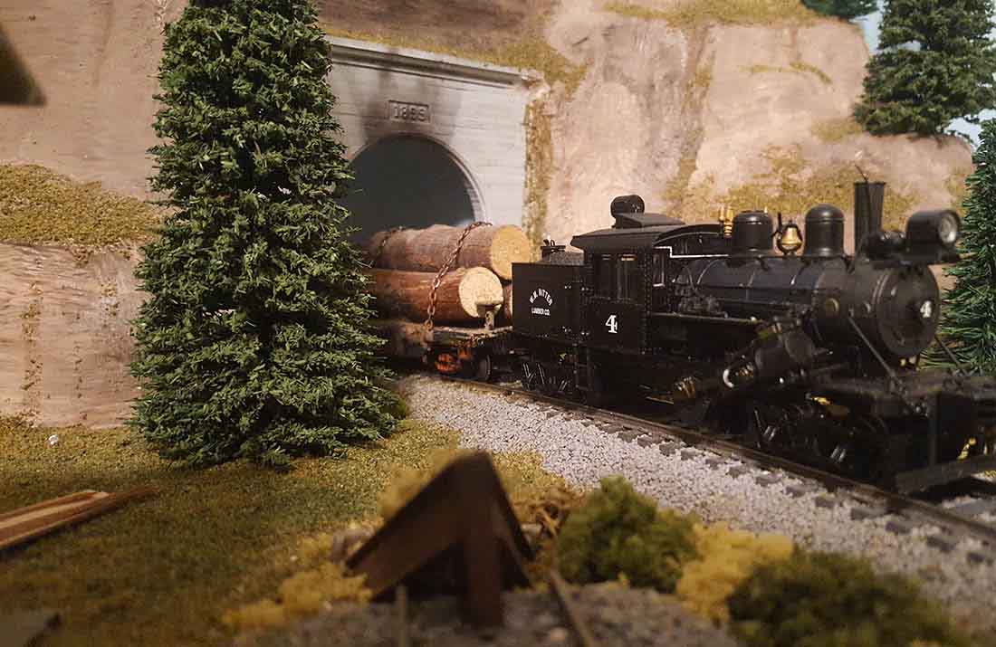 HO train tunnel logging
