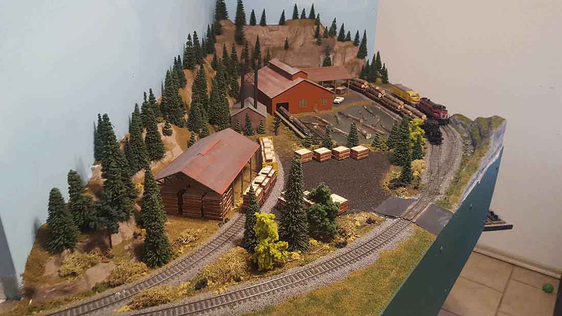HO scale overhead view