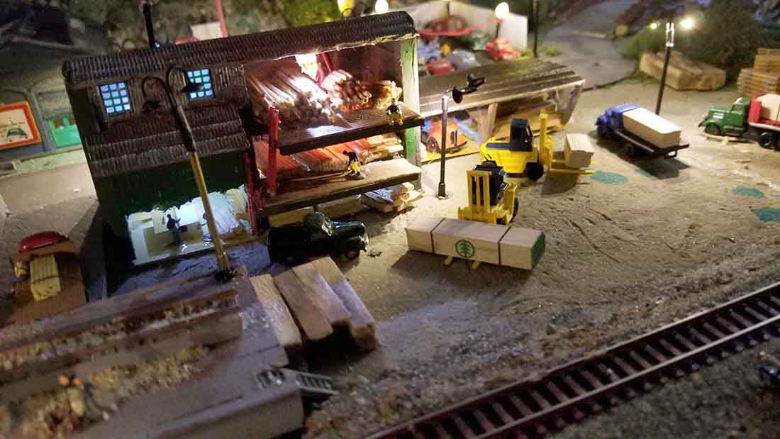 lumber factory freight model railway