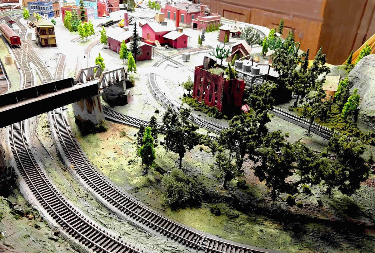 HO scale town overview