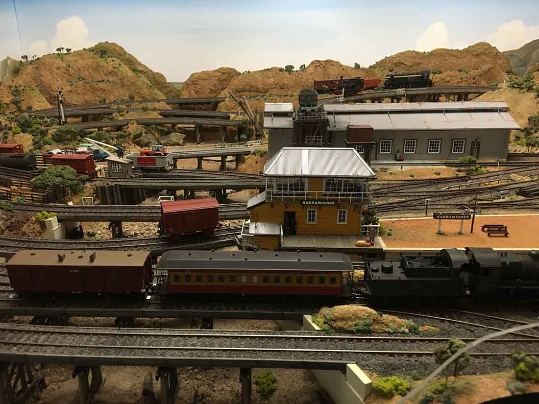 model railroad tracks scenery