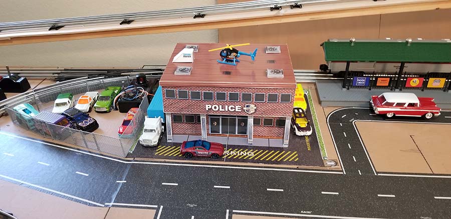 model train police station