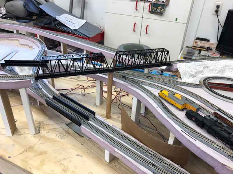 N gauge laying track bridge