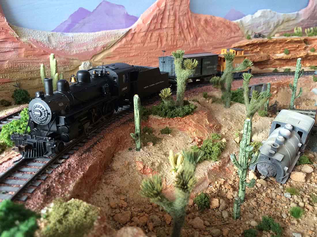model train steam wild west