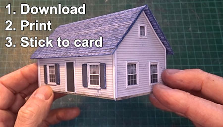 model train printable building house