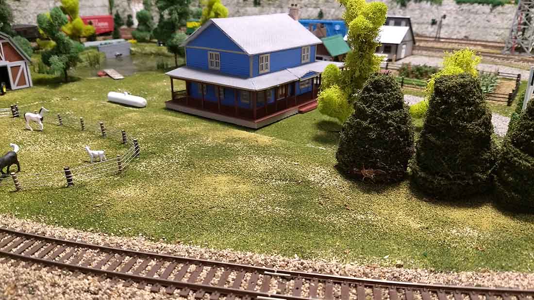 HO model railroad house