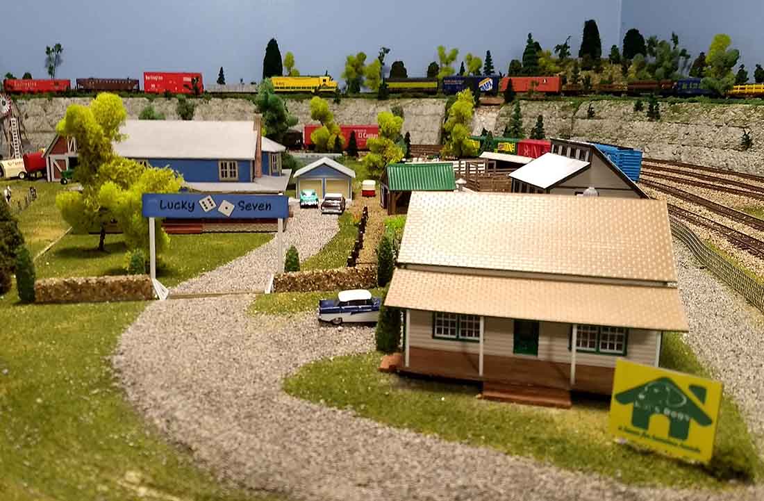 HO scale model railroad house