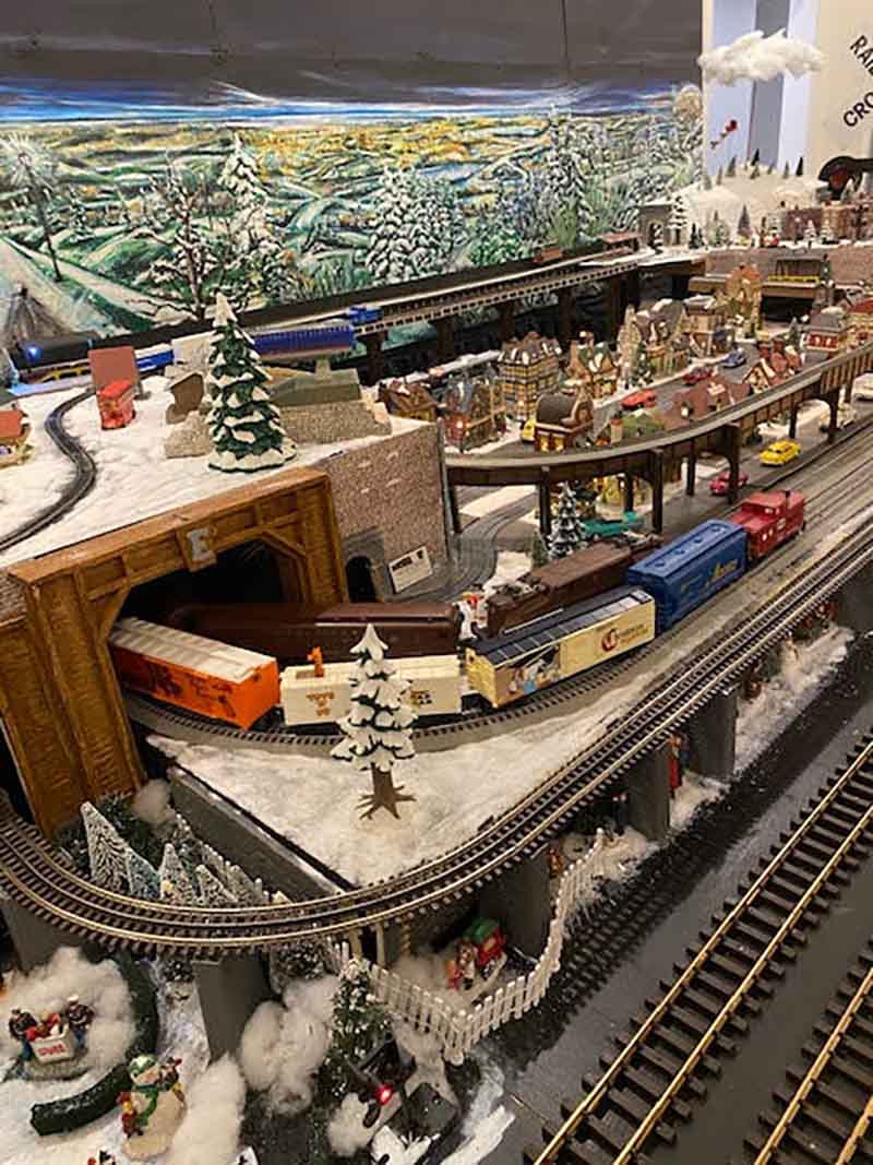 Christmas model railroad