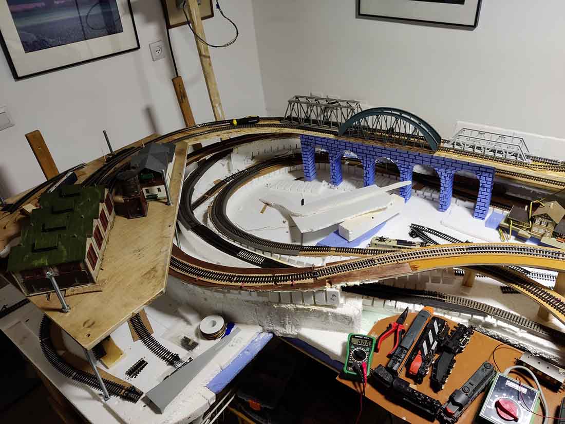 model railroad track