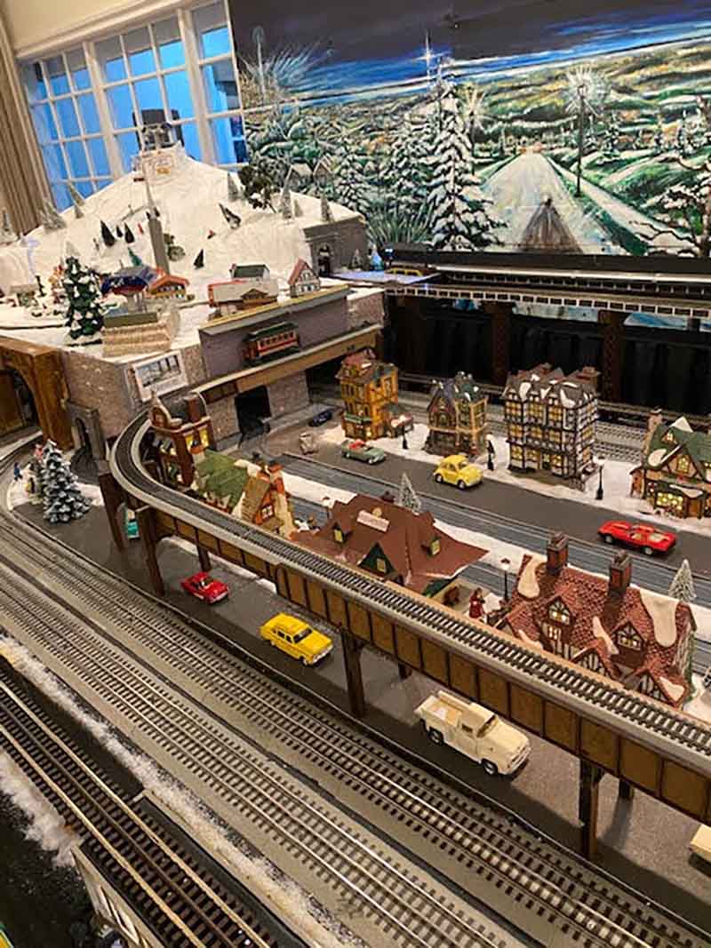 christmas model train layout